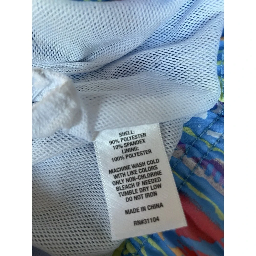 Cabana by‎ Crown & Ivy  Youth  Swim Shorts Large Blue Drawstring